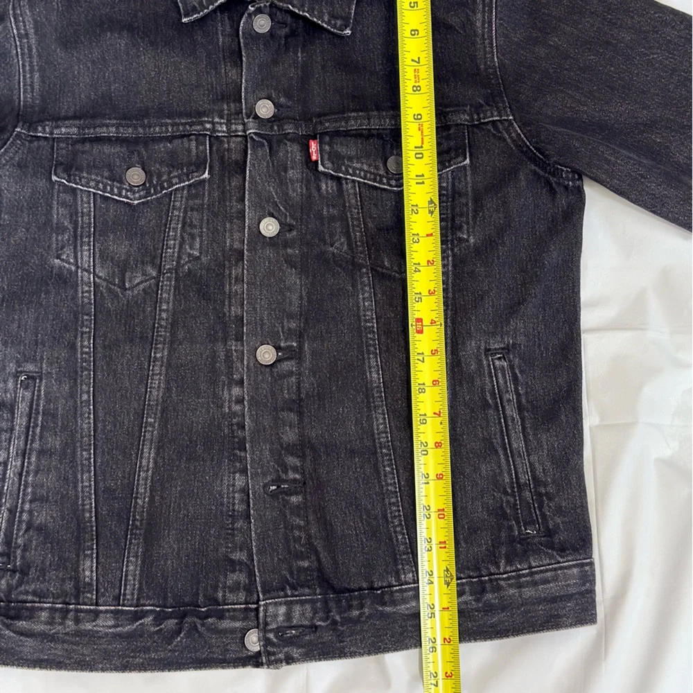 Levi’s Premium “Big E” Denim Jacket Black Size Small Mens Relaxed Fit Classic - Picture 8 of 11